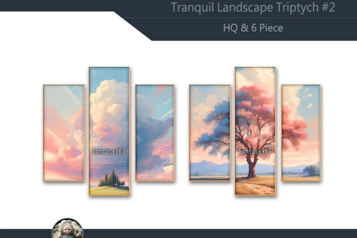HQ Tranquil Landscape Triptych #2 Sellable Extra B Samtuse963