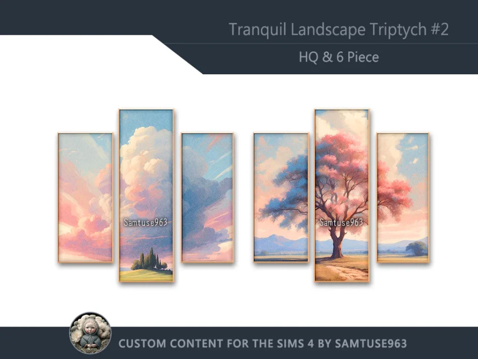 HQ Tranquil Landscape Triptych #2 Sellable Extra B Samtuse963