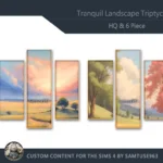 HQ Tranquil Landscape Triptych #2 Sellable Extra B Samtuse963