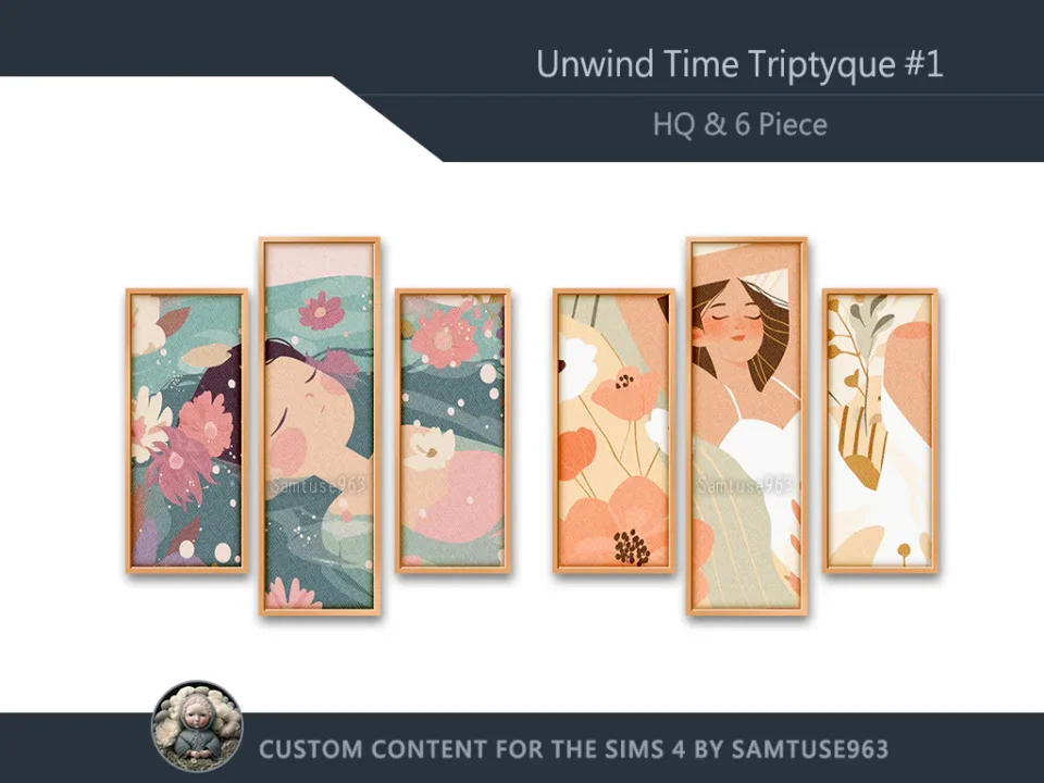 HQ Unwind Time Triptych #1 Sellable Extra B Samtuse963