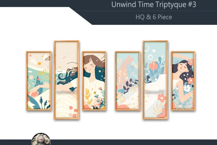 HQ Unwind Time Triptych #3 Sellable Extra B Samtuse963
