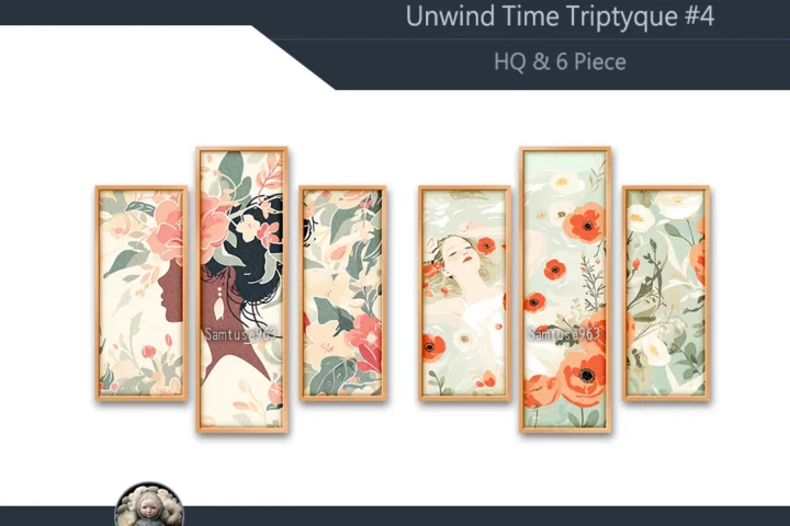 HQ Unwind Time Triptych #4 Sellable Extra B Samtuse963