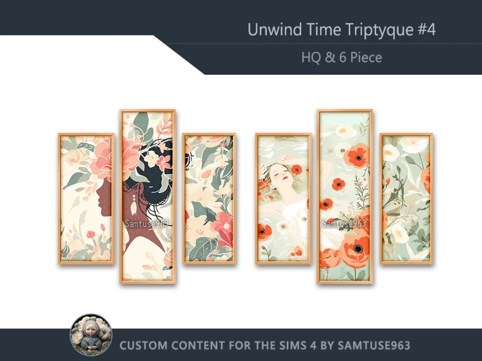 HQ Unwind Time Triptych #4 Sellable Extra B Samtuse963