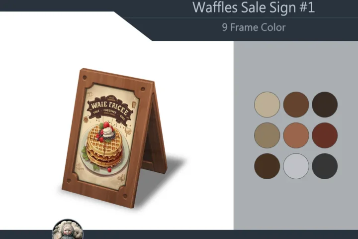 Waffles Sale Wooden Sign #1 Samtuse963
