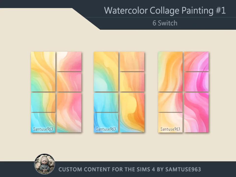 HQ Watercolor Collage Painting #1 Samtuse963