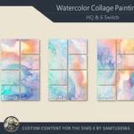 Watercolor Collage Painting #2 Sellable Samtuse963