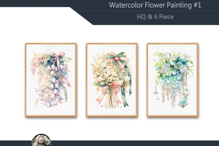 HQ Watercolor Flower Painting #1 Sellable Extra A Samtuse963