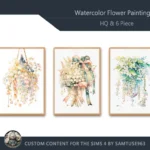 HQ Watercolor Flower Painting #1 Sellable Extra A Samtuse963