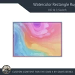 Watercolor Rectangle Dance Rug #1 HQ Samtuse963