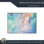 HQ Watercolor Rectangle Dance Rug #2 Samtuse963