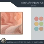 HQ Watercolor Square Dance Rug #1 Samtuse963