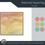 HQ Watercolor Square Dance Rug #1 Samtuse963