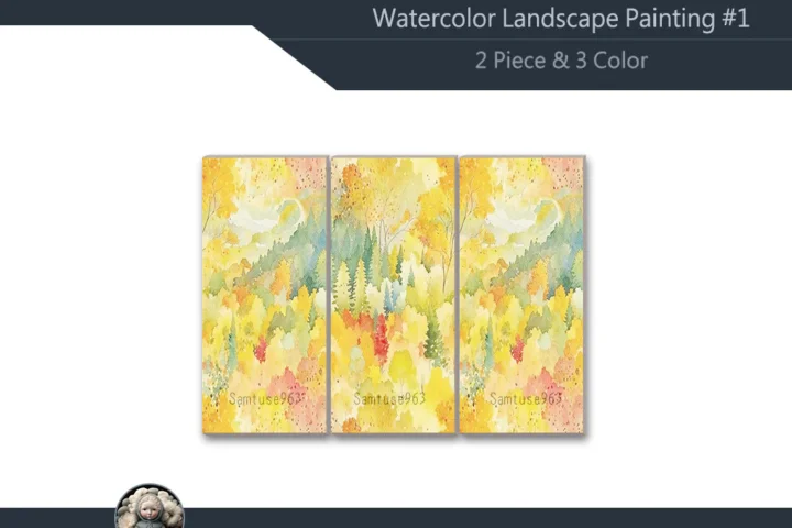 Watercolor Landscape Painting #1 Samtuse963