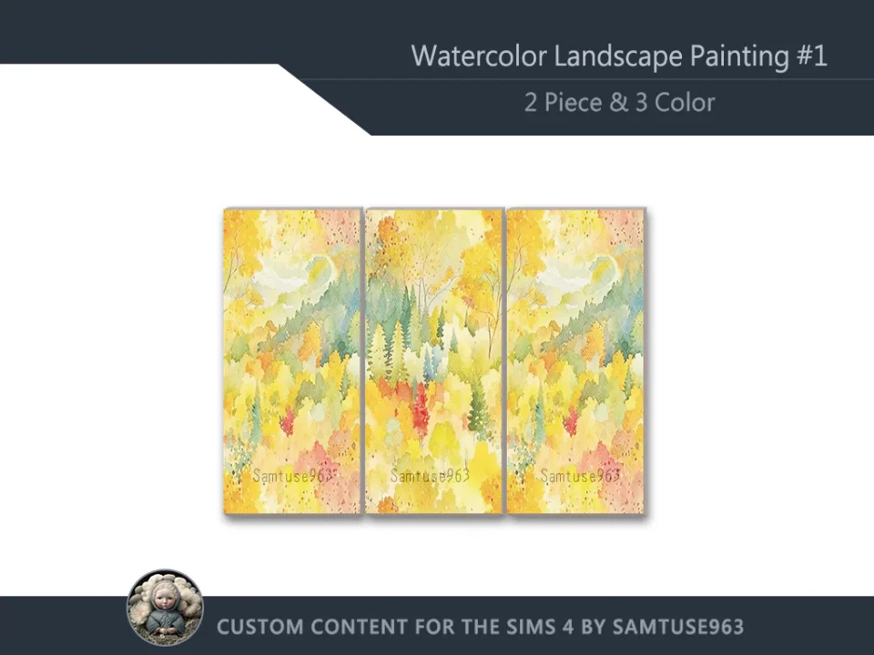Watercolor Landscape Painting #1 Samtuse963