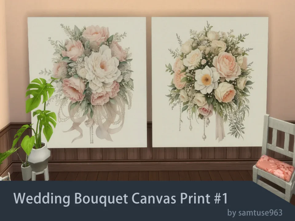 Wedding Bouquet Canvas Print #1-Samtuse963