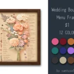 Wedding Bouquet Menu Frame #1 Samtuse963