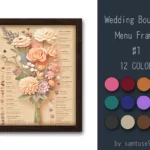 Wedding Bouquet Menu Frame #1 Samtuse963
