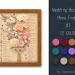 Wedding Bouquet Menu Frame #1 Samtuse963