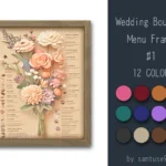 Wedding Bouquet Menu Frame #1 Samtuse963