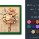 Wedding Bouquet Menu Frame #3 Samtuse963