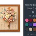 Wedding Bouquet Menu Frame #3 Samtuse963