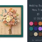 Wedding Bouquet Menu Frame #3 Samtuse963