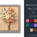 Wedding Bouquet Menu Frame #3 Samtuse963
