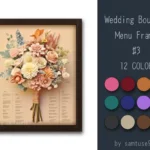 Wedding Bouquet Menu Frame #3 Samtuse963