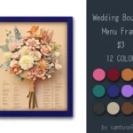 Wedding Bouquet Menu Frame #3 Samtuse963