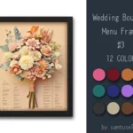 Wedding Bouquet Menu Frame #3 Samtuse963