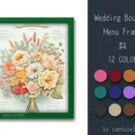 Wedding Bouquet Menu Frame #4 Samtuse963