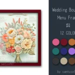 Wedding Bouquet Menu Frame #4 Samtuse963