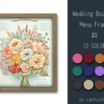 Wedding Bouquet Menu Frame #4 Samtuse963