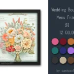 Wedding Bouquet Menu Frame #4 Samtuse963