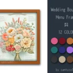 Wedding Bouquet Menu Frame #4 Samtuse963