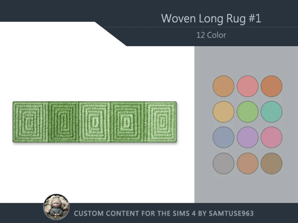 Woven Long Dance Rug #1 Samtuse963