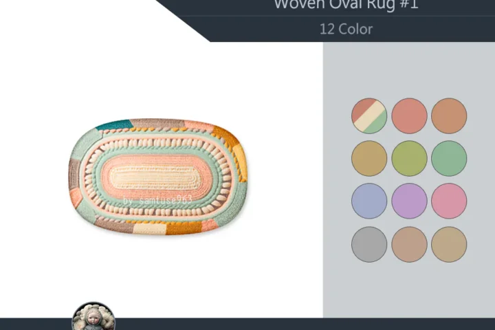 Woven Oval Dance Rug #1 Samtuse963