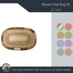 Woven Oval Dance Rug #1 Samtuse963