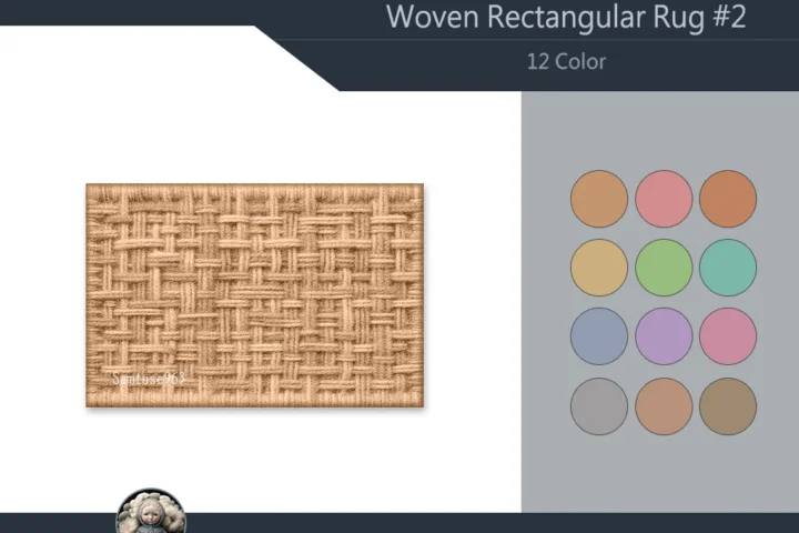 Woven Rectangular Dance Rug #2 Samtuse963