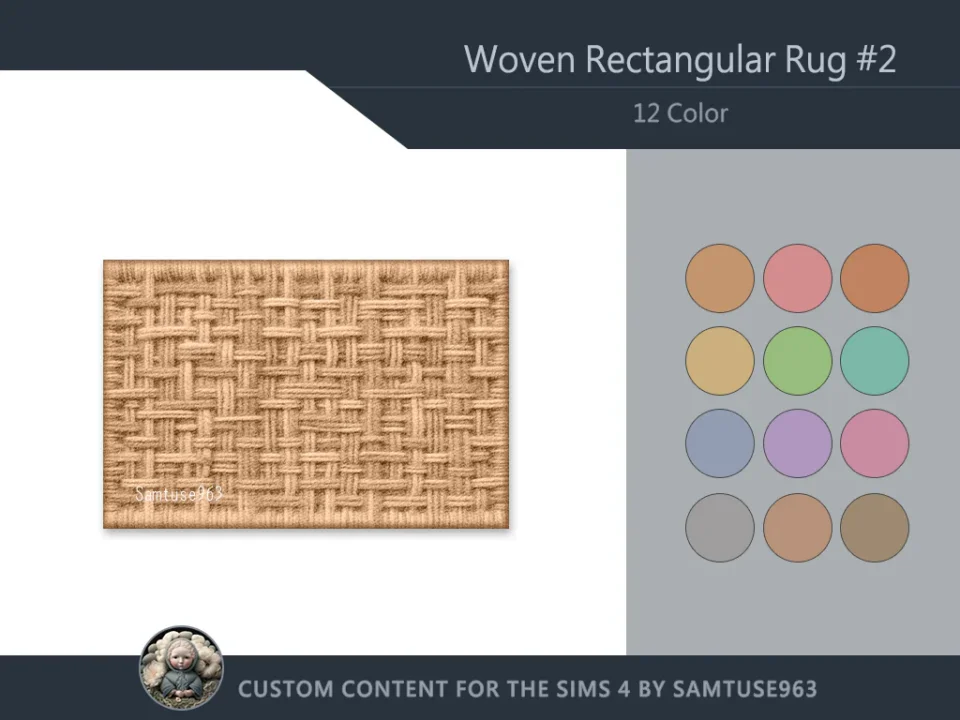 Woven Rectangular Dance Rug #2 Samtuse963