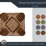 HQ Woven Rounded Square Dance Rug #1 Samtuse963