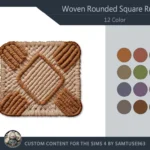 HQ Woven Rounded Square Dance Rug #1 Samtuse963
