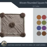 HQ Woven Rounded Square Dance Rug #2 Samtuse963