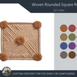 HQ Woven Rounded Square Dance Rug #2 Samtuse963
