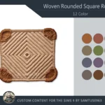 HQ Woven Rounded Square Dance Rug #3 Samtuse963
