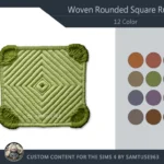 HQ Woven Rounded Square Dance Rug #3 Samtuse963