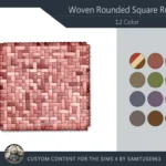 HQ Woven Rounded Square Dance Rug #4 Samtuse963