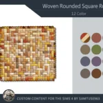 HQ Woven Rounded Square Dance Rug #4 Samtuse963
