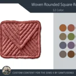 HQ Woven Rounded Square Dance Rug #5 Samtuse963