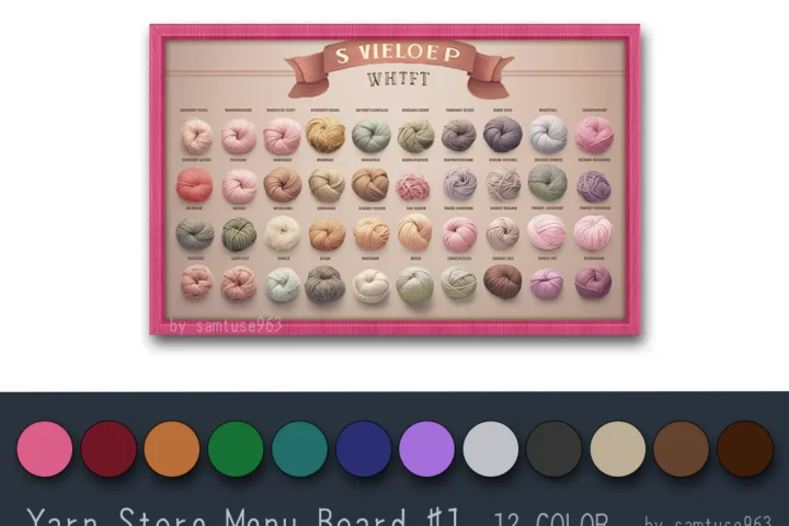 Yarn Store Menu Board #1 Samtuse963